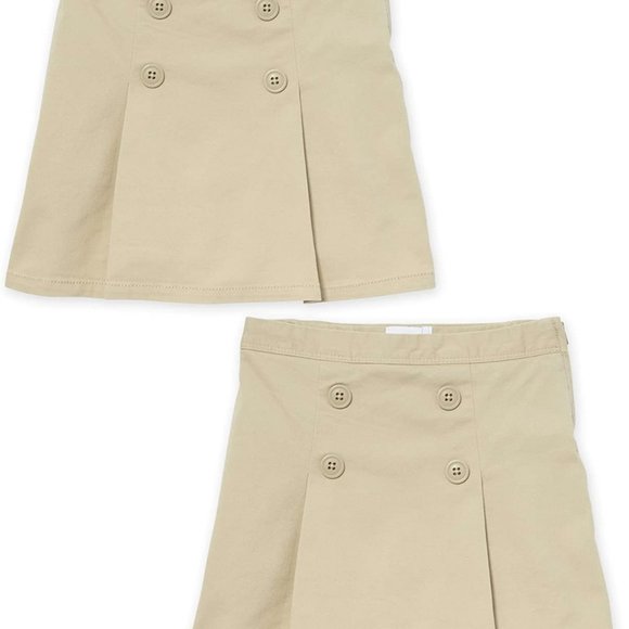 Set Of 2 The Children's Place Girls' Button Skort Size 10 Plus Sandy - Picture 1 of 9